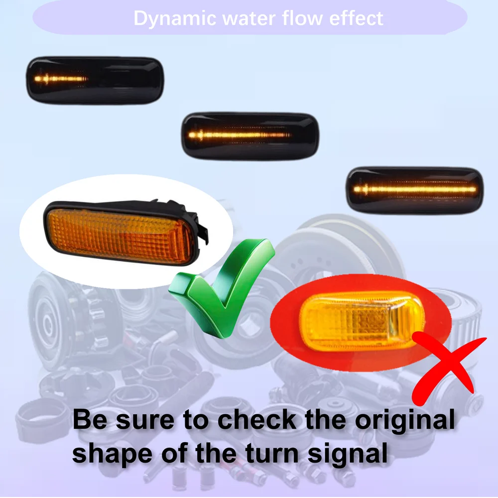 for Honda Prelude MK4 MK5 BA BB 1991 - 2001 Dynamic LED Side Marker Turn Signal Light Lamp Tuning Accessories