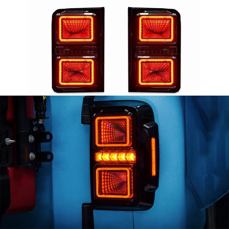 

Car Taillight Assembly Fit for Tank 300 Modified Starry Sky LED Streamer Steering Running Light Brake Light Smoky Appearance