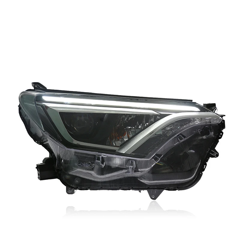 Suitable for 2016-2019 Toyota RAV4 headlight assembly modification to low-profile high-end models with LED lens daytime running