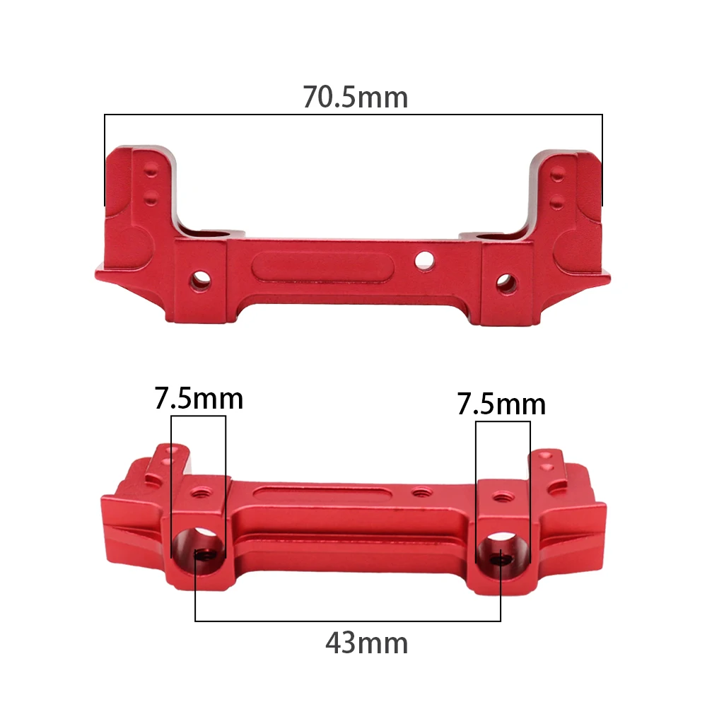 Aluminum Alloy Front Rear Rail Bumper Mounts Stand for 1/10 RC Crawler AXIAL SCX10 II 90046 90047 Metal Upgrade Parts