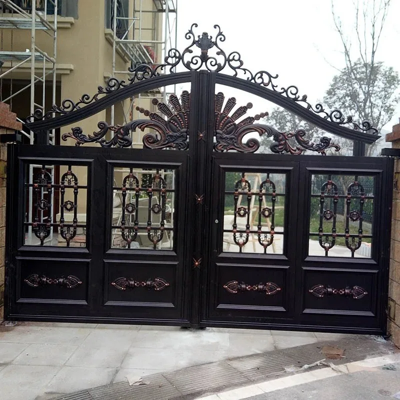 

【New】gate villa aluminum courtyard gate European style garden aluminum gate manufacturer supply