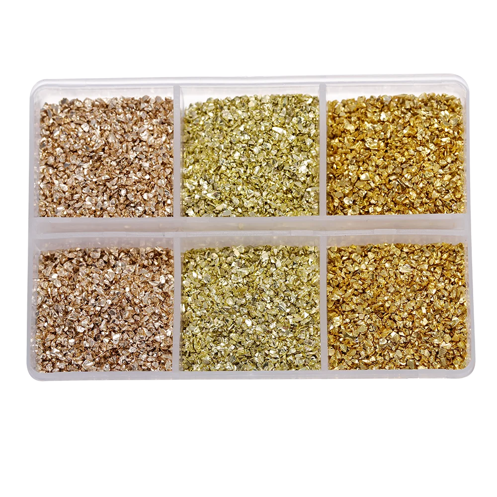 30 gr/schachtel Zerkleinert Glas Steine Harz Füllung Unregelmäßigen Gebrochenen Stein für DIY Epoxidharz Form Handwerk Nail art Dekoration Material – Detail 8