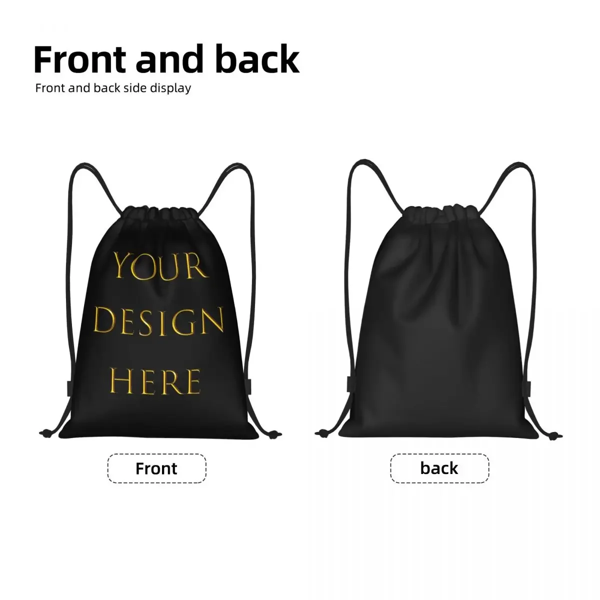 Custom Your Photo Logo Text Print Drawstring Backpack  Gym Sport Sackpack Portable Your Design Here DIY Shopping Bag Sack