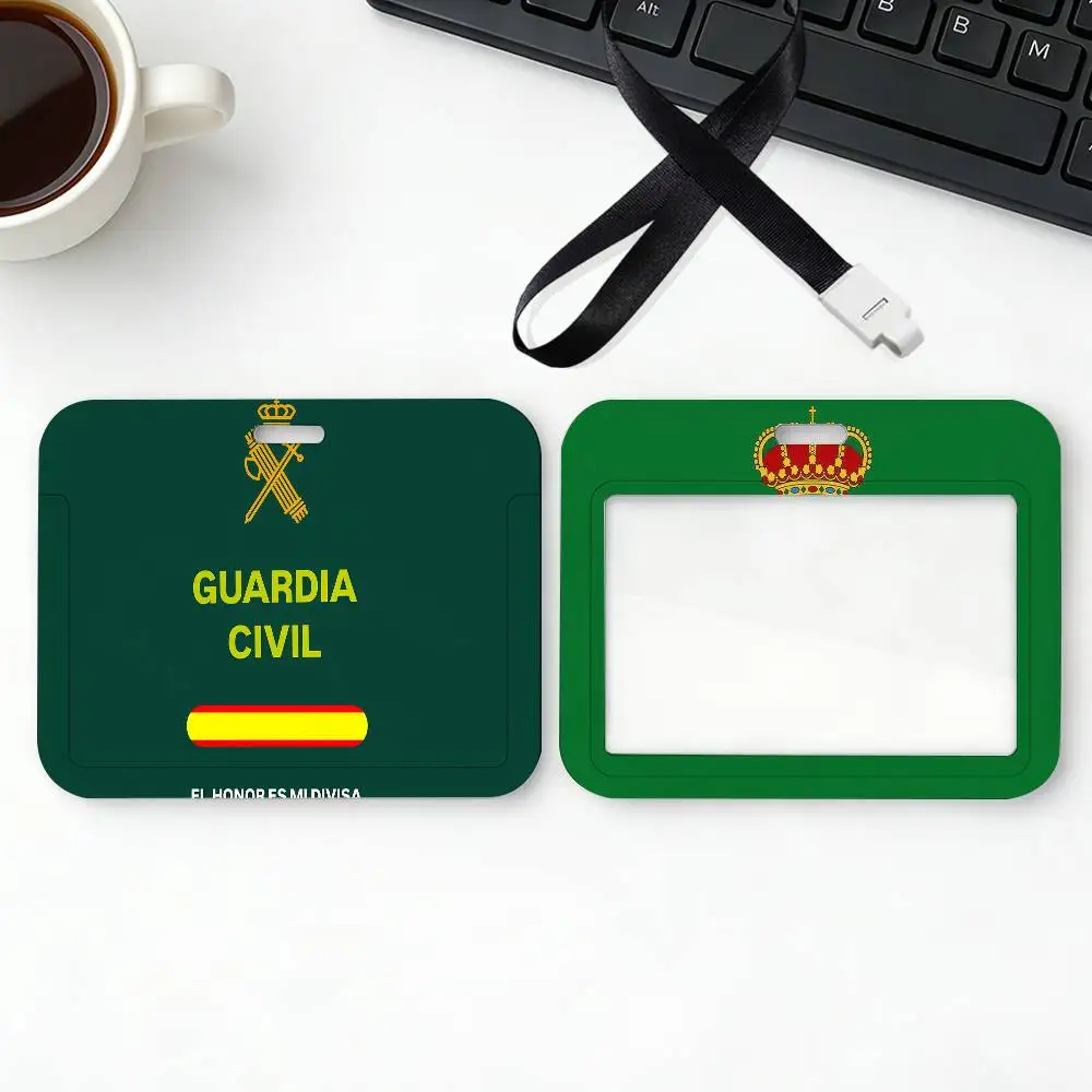 

Держатель для карт Print S-Spanish G-Guard C-Civil E-Emblem с ремешком для студентов, рабочих пропусков, проездных и подарков