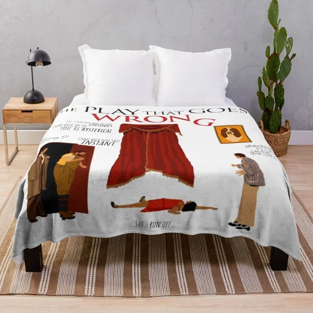 

The goes wrong play Throw Blanket halloween Hairy Flannel Fabric decorative Blankets