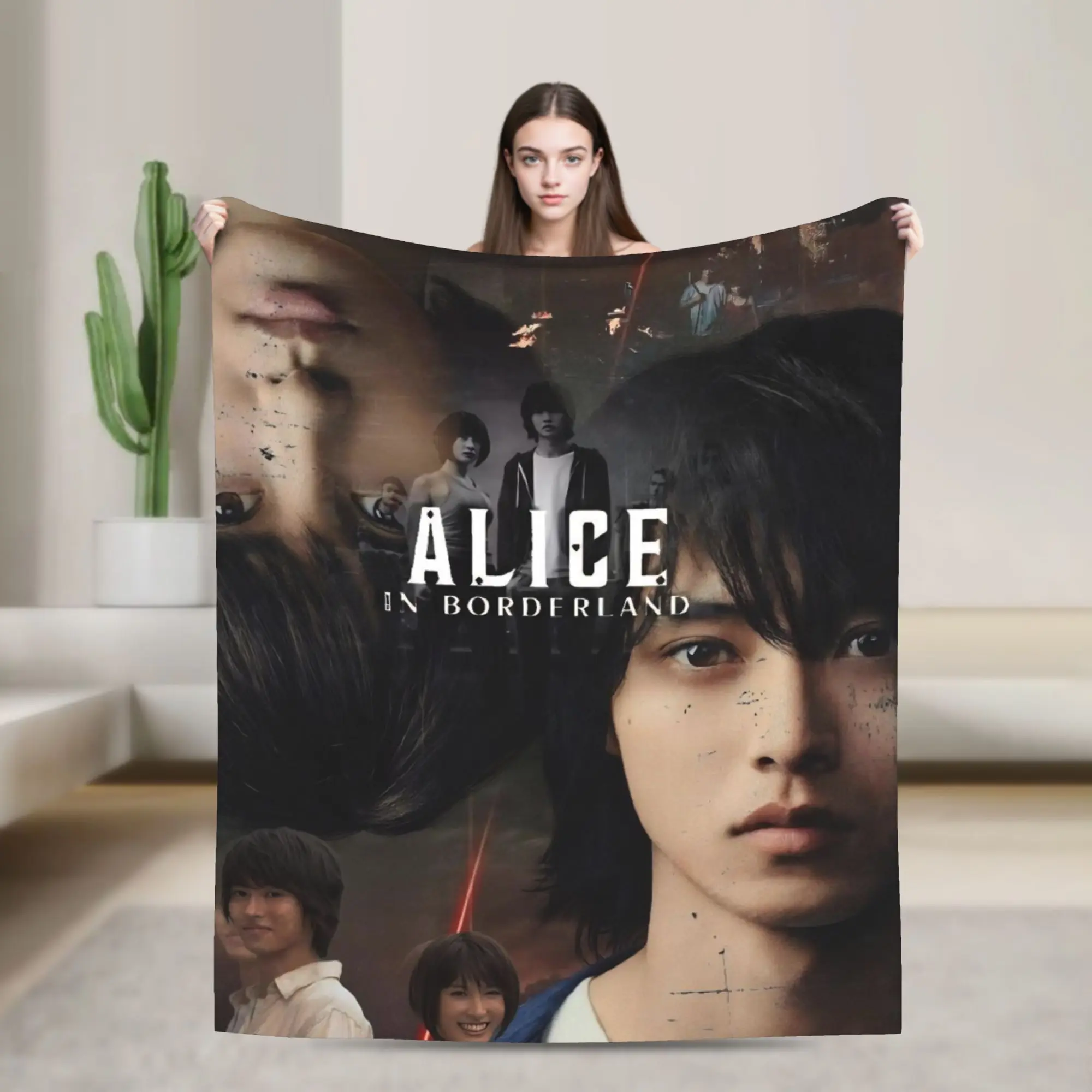 Фланелевые одеяла «Алиса в бордерленях», осеннее мягкое одеяло для студентов, домашний декор, узор, покрывало, чехол для дивана-кровати Фланелевые одеяла «Алиса в бордерленях», осеннее мягкое одеяло для студентов, домашний декор, узор, покрывало, чехол для дивана-кровати