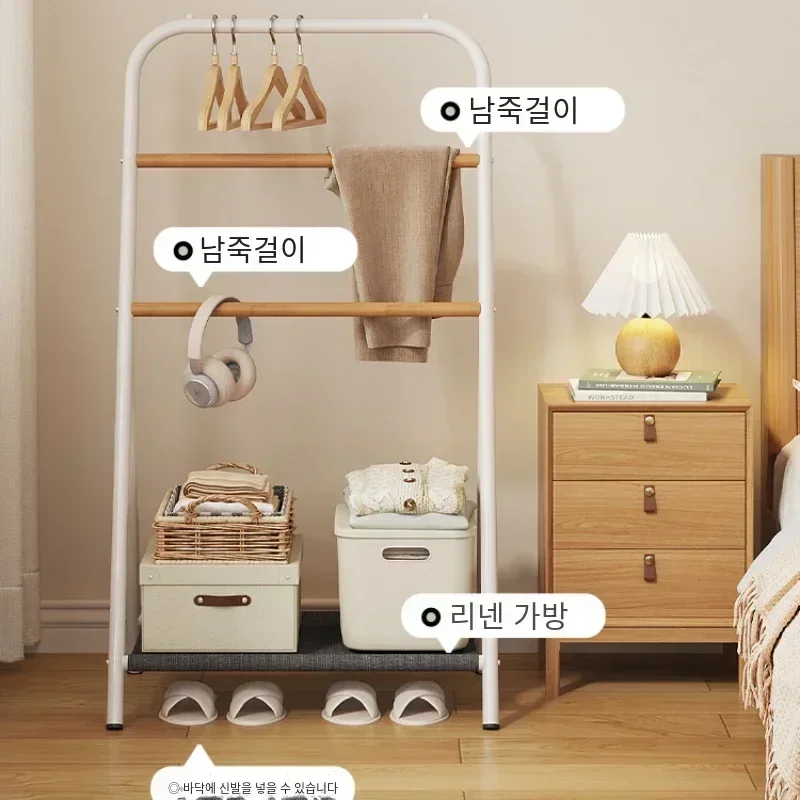 Multi-Function Clothes and Hat Rack Dormitory Bedside Garment Rack Simple Entryway Coat Stand Nordic Style Clothing Organizer