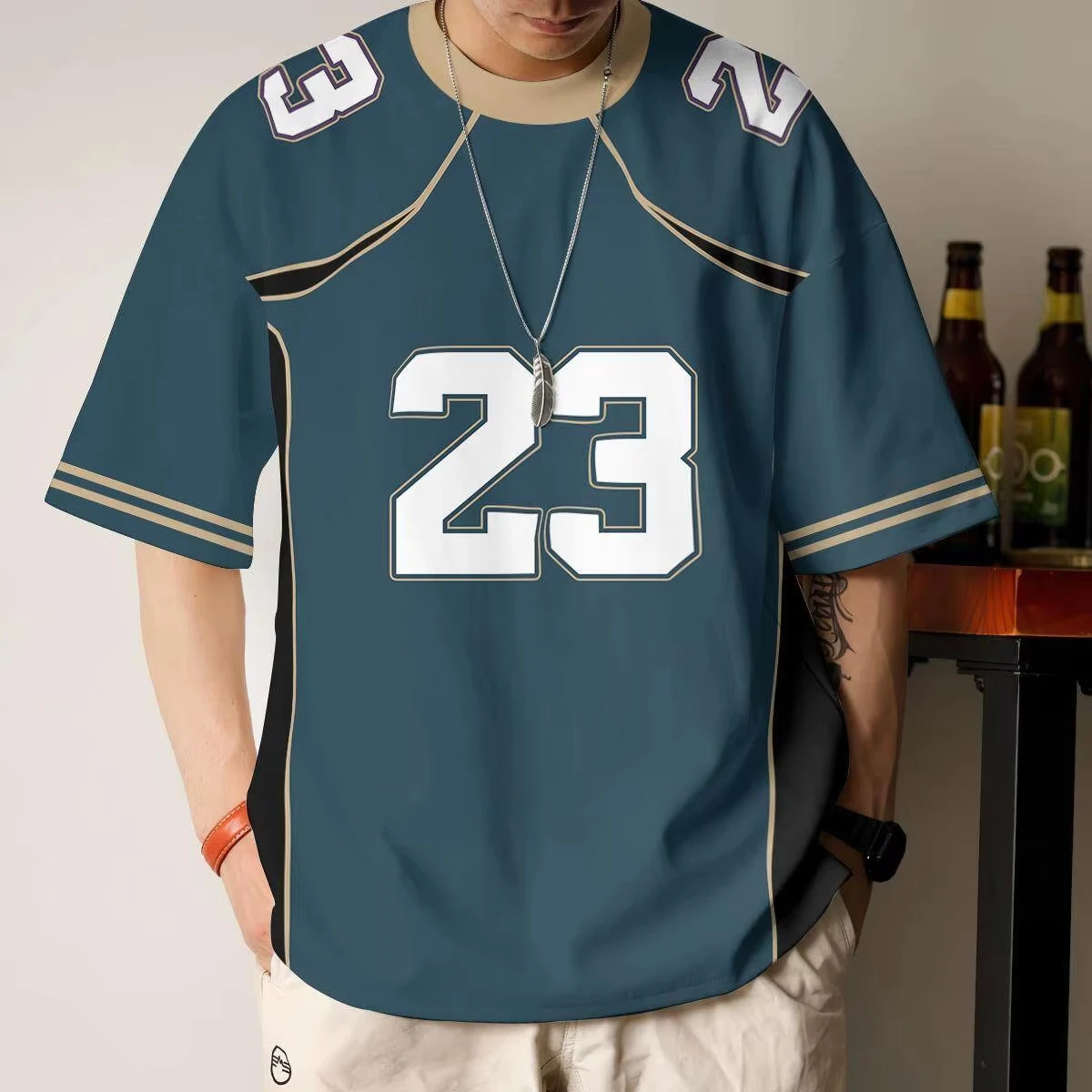 Men's t Shirt No. 23 Men's t Shirt Football t Shirt Sports t Shirt Fashion Sports t Shirt Wicks sweat Summer comfort top