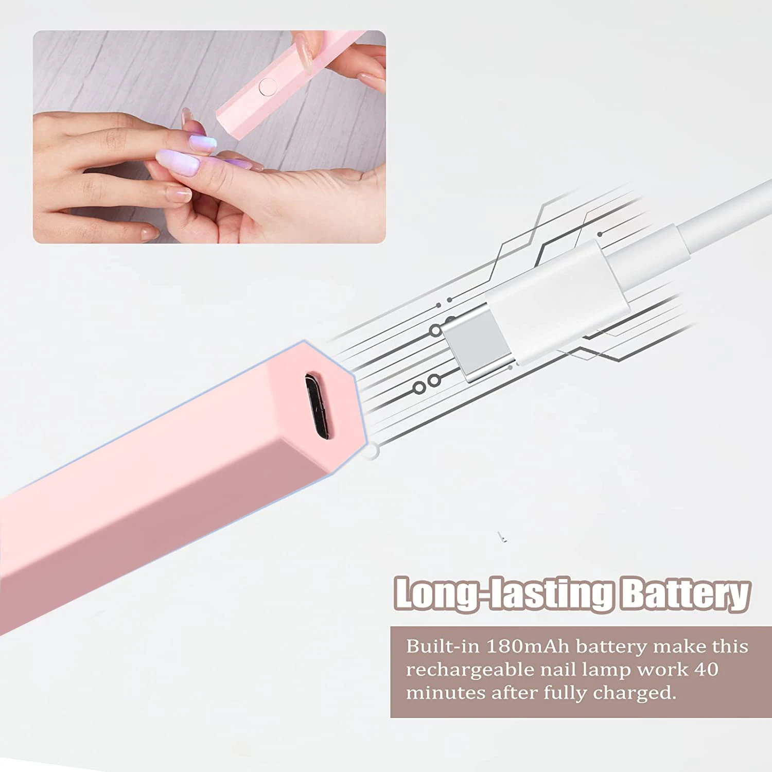 Portable Nail Lamp Salon Quick Dry USB Nail Dryer Machine Home Phototherapy Tools Rechargeable UV LED Mini Flashlight Pen