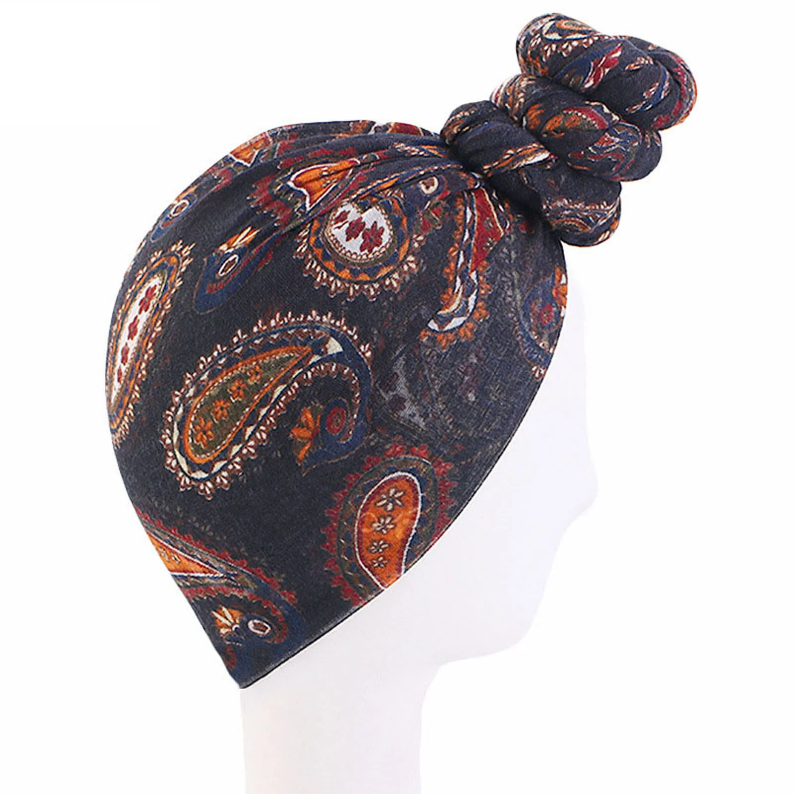 Women Stretch Turban African Headwraps Scarf Soft Hair Wraps Head Scarf Center Dent Hat Girl Clothes Trucker Caps Cobbler Hat