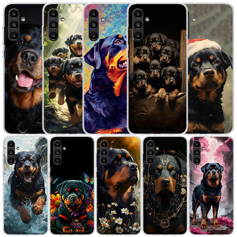 Rottweiler Dog Rottie Phone Case For Samsung Galaxy A55 A54 A52 A53 A15 A14 A12 A13 A25 A24 A22 A23 A35 A34 A32 A33 A04S A02S A0