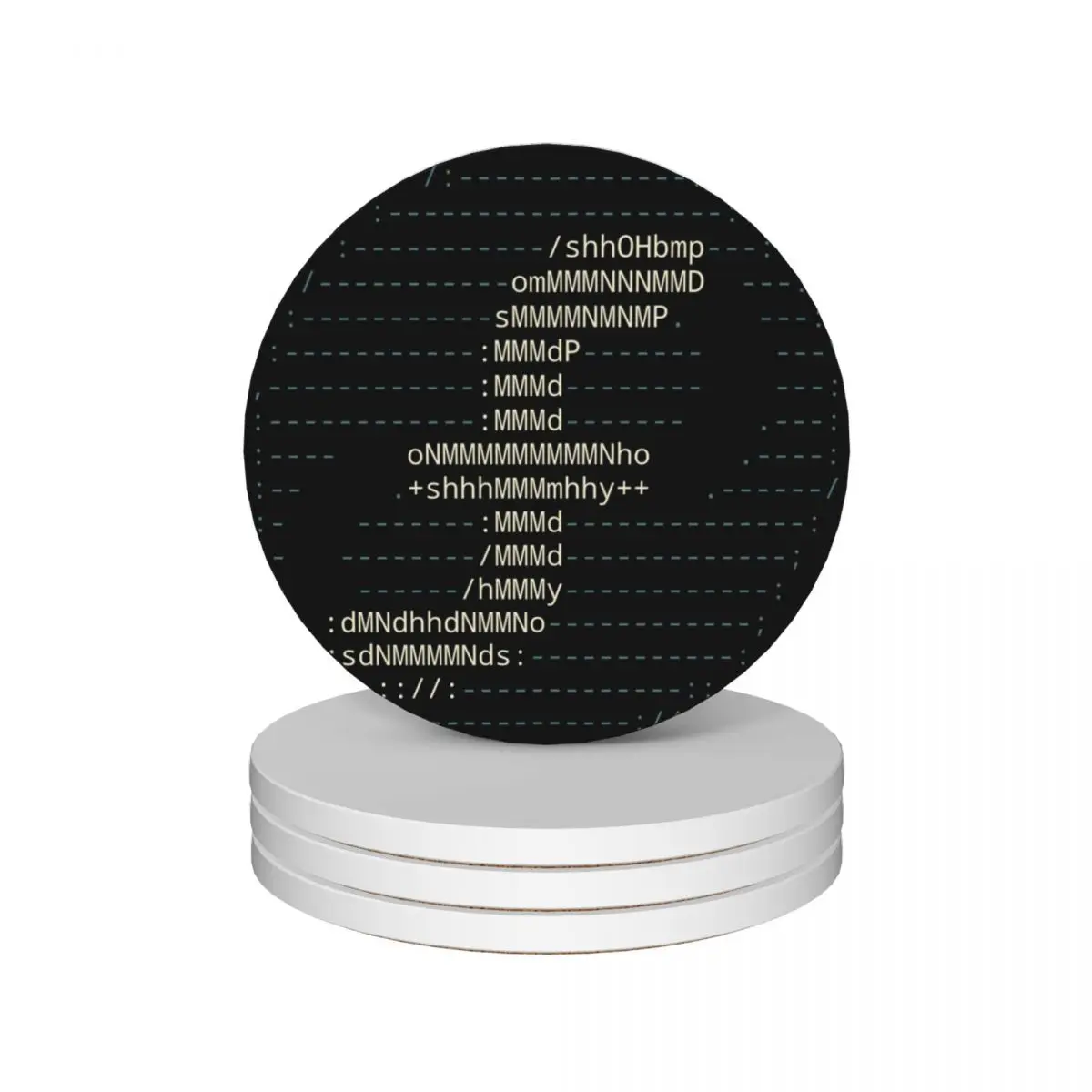 

Fedora Linux Neofetch ASCII Art Logo Ceramic Coasters (Set of 4) funny coffee Coasters