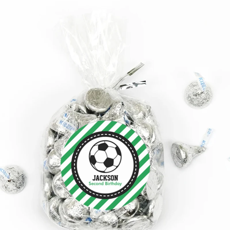 Custom Football Party Sticker Label Baby Shower Sticker Labels Kids Boys Sports Party  Envelope Gift Bag Stickers Self-Adhesive