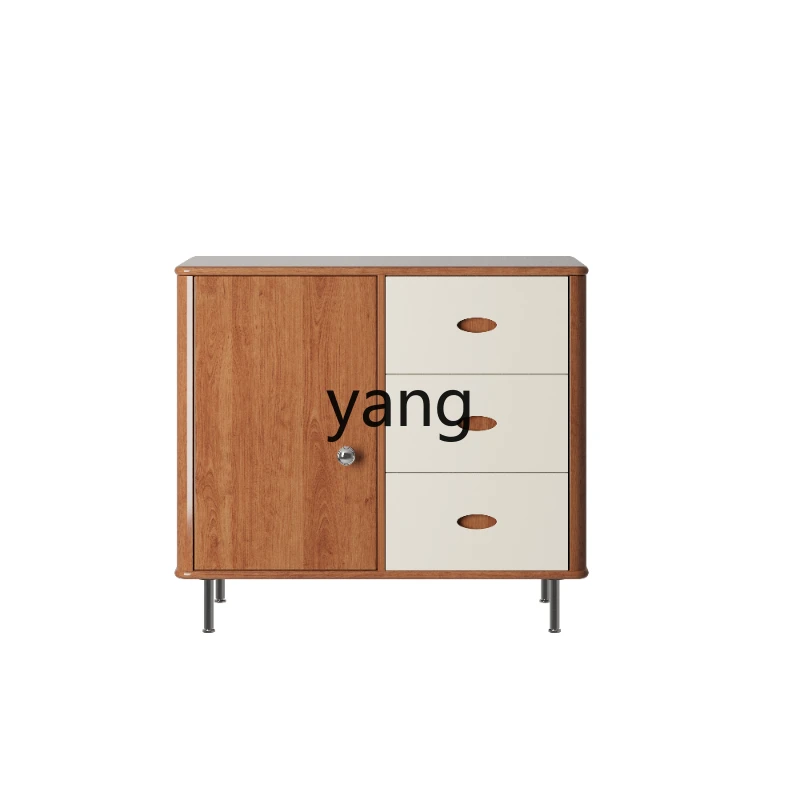 LMM Solid Wood Chest of Drawers Living Room Sideboard Cabinet Room Tailstock Clothes Closet Wall Locker