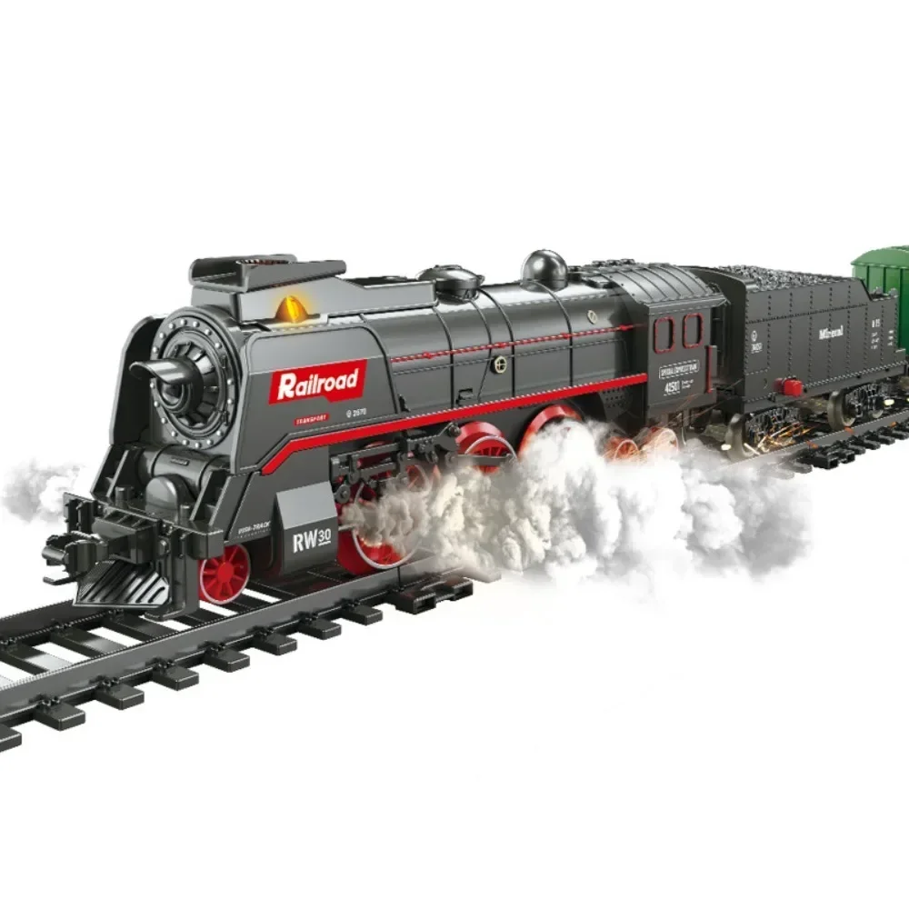 Classic Retro Steam Train Track Accessories Small Train Carriage Headstock Accessories Toys for Boy