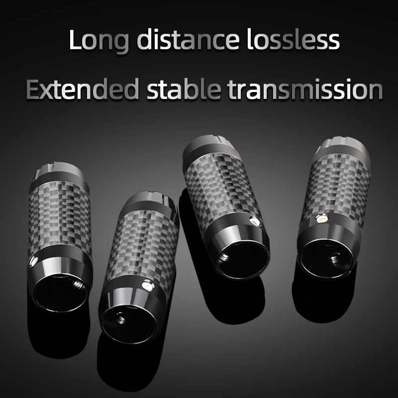 HiFi 4PCS High Quality Carbon Fiber Pants Boot Aluminum Alloy Y Splitter HiFi Speaker Audio Cable Wire Pant