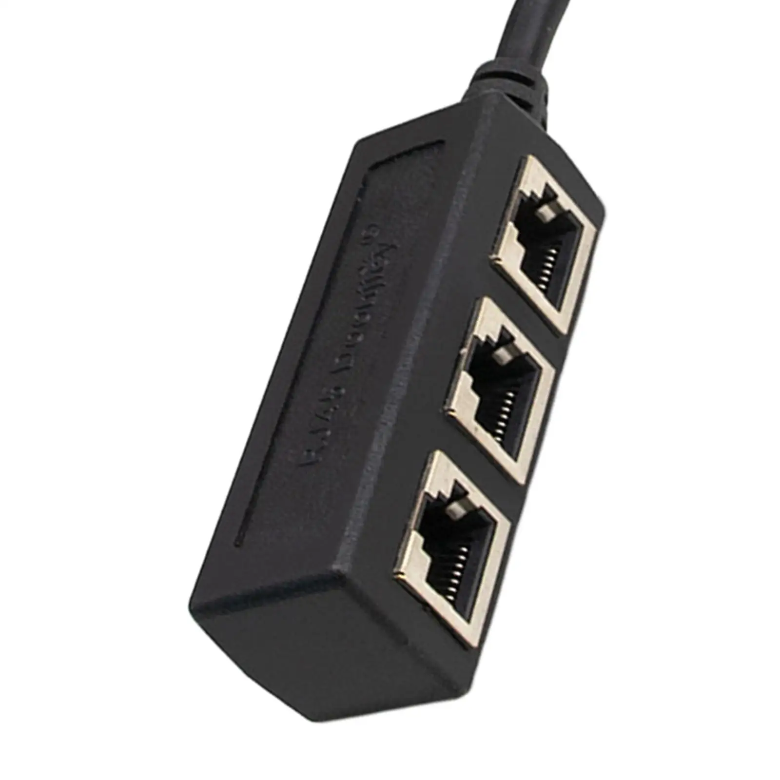 LAN Ethernet Splitter Network Adapter Plug and Play Networking Extension PVC Black LAN Network Extension Connector Computer PC