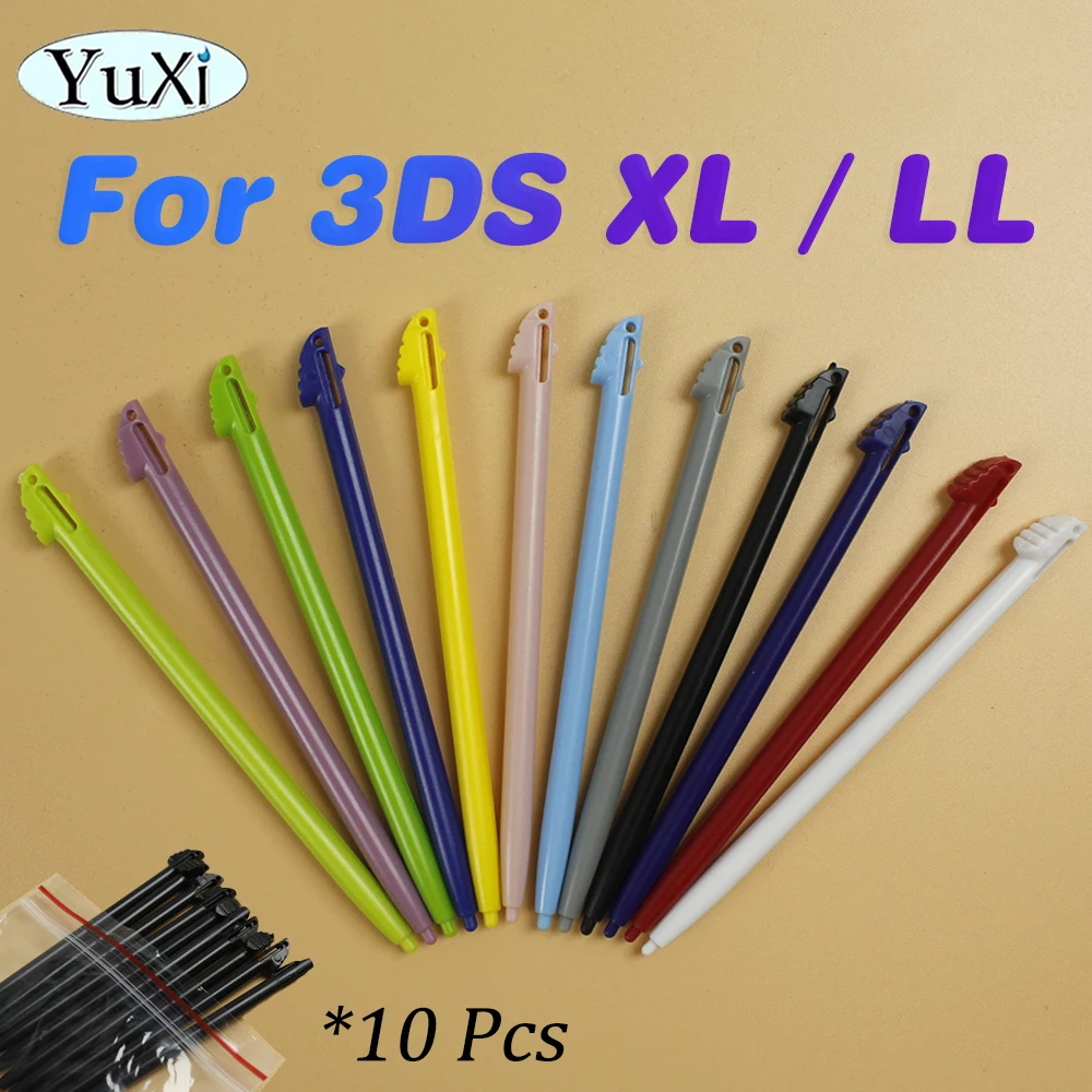 Colorido plástico Touch Screen Stylus Pen, DIY substituição Acessórios, Nintendo 3DS XL LL, 10pcs