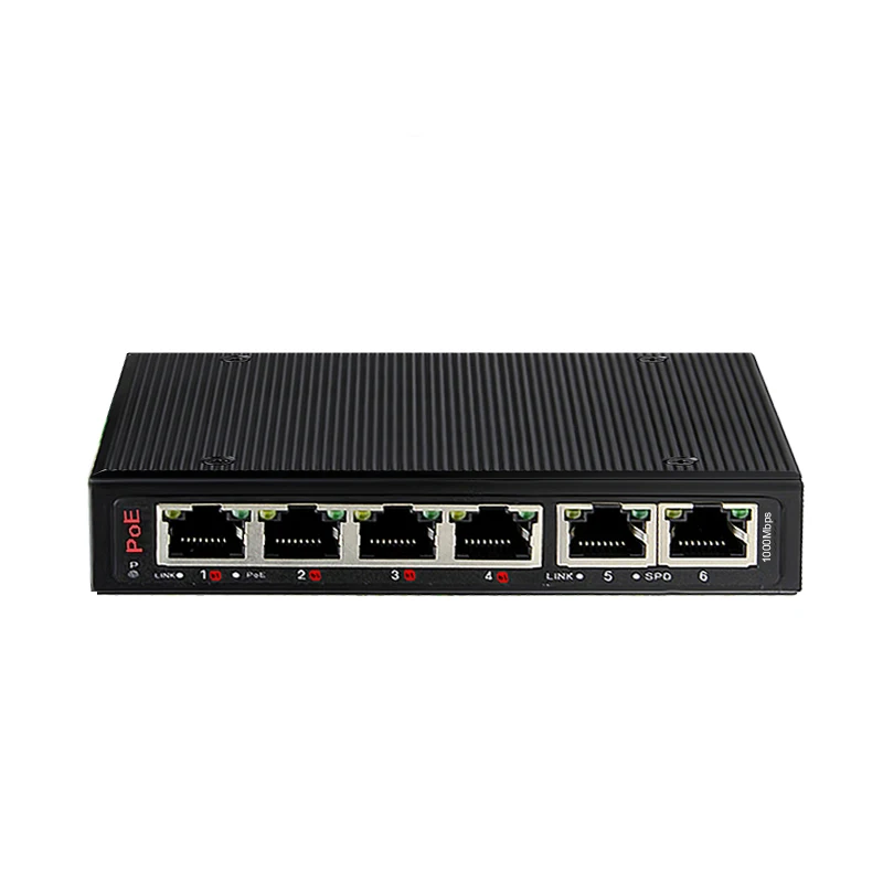 JT-COM 6-port Gigabit BT Industrial Ethernet POE Switch 4 * 1000M RJ45 BT Interface Switch