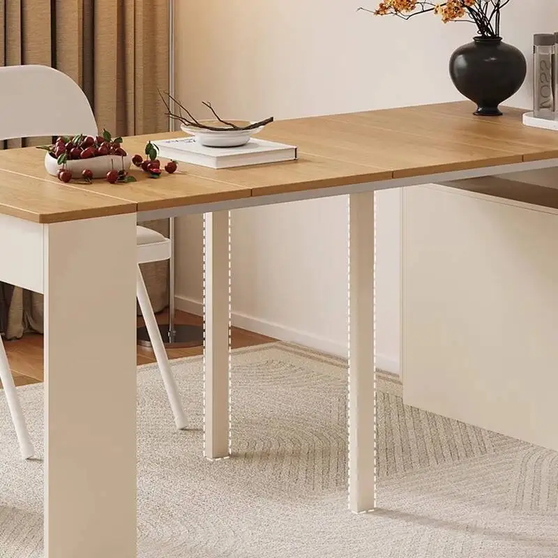 طاولات طعام فاخرة قابلة للتمديد، طاولات طعام فرنسية فريدة من نوعها، أثاث حديث قابل للطي للمنزل