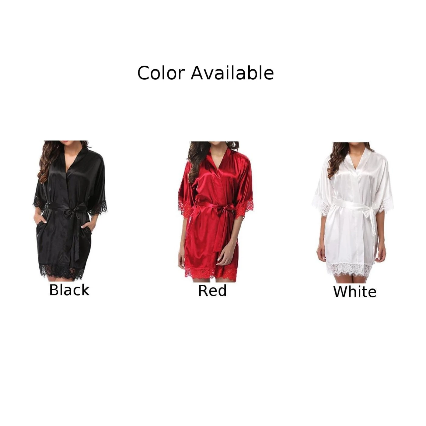 Women Lace Silky Pajamas Nightgowns Comfortable Satin Robe Homewear Sleepdress Comfortable Fashion Soft Nightgowns