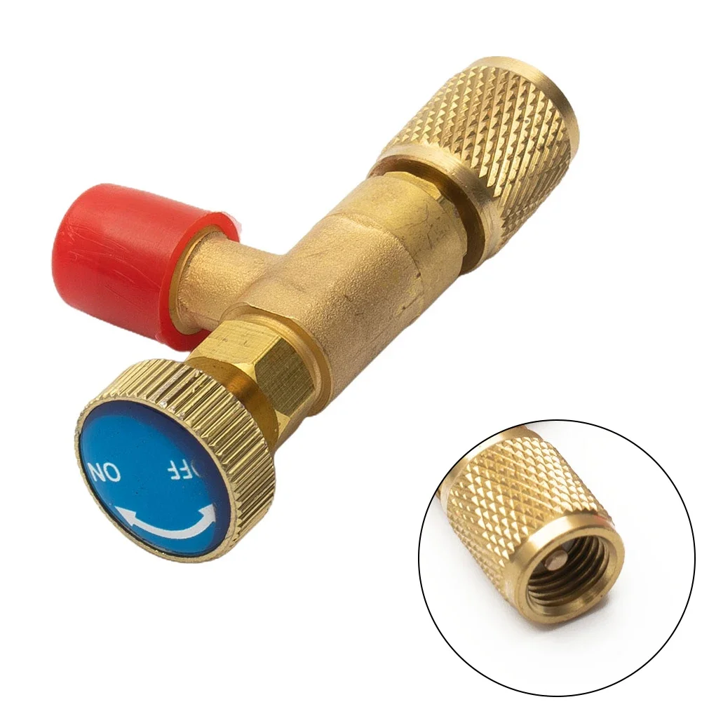 R410A Air-conditioning Fluoride Safety Valve Refrigeration Golden Parts Pressure R22 A/C Adapter Anti-Air Leakage