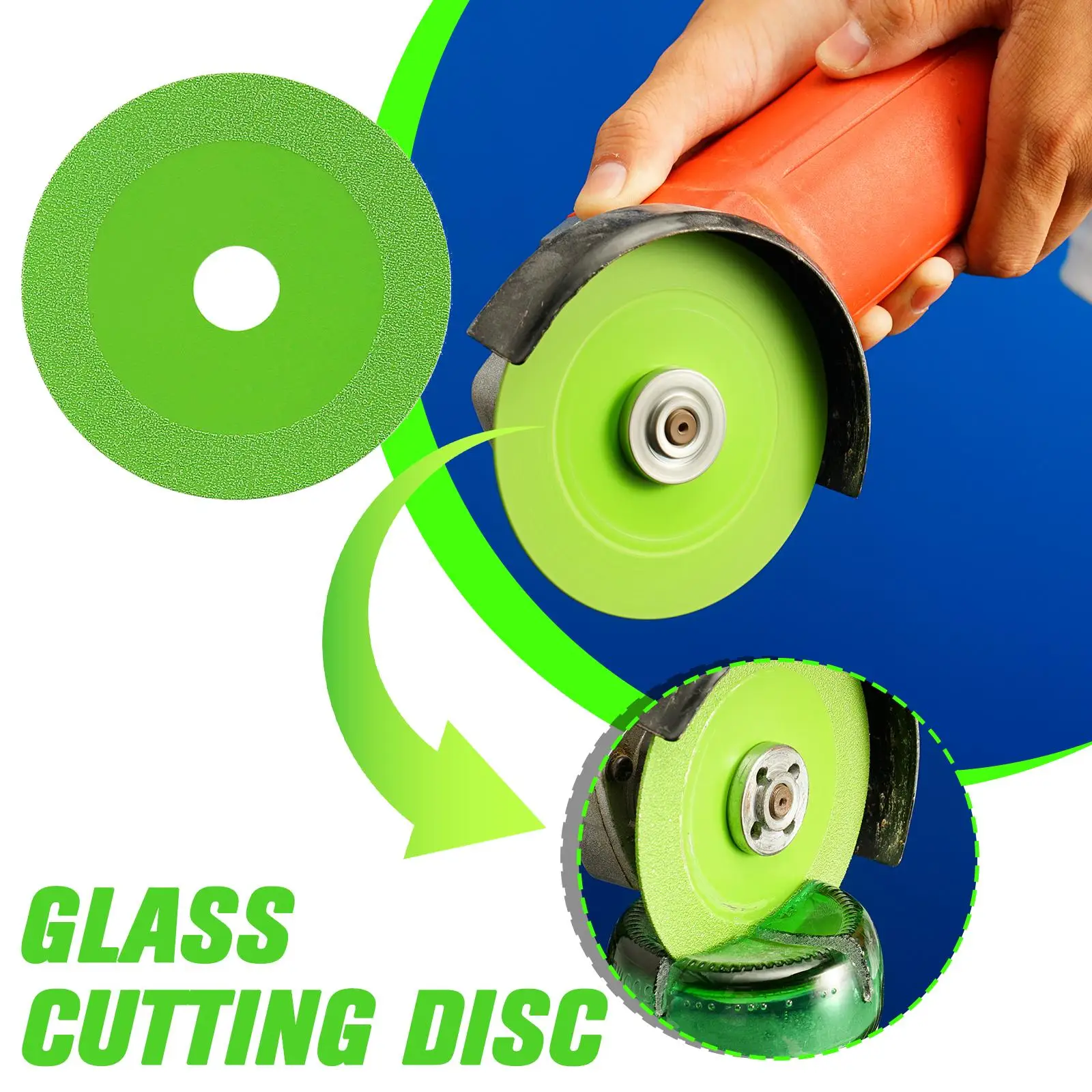 Glass Cutting Disc Diamond 100mm Marble Saw Ceramic Tile Jade Crystal Wine Bottles Grinding Chamfering Glass Cutting Tool 3/1pcs