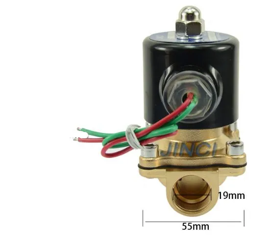 Elettrovalvola elettrica in ottone DN15 da 1/2" normalmente chiusa AC220V DC12V DC24V