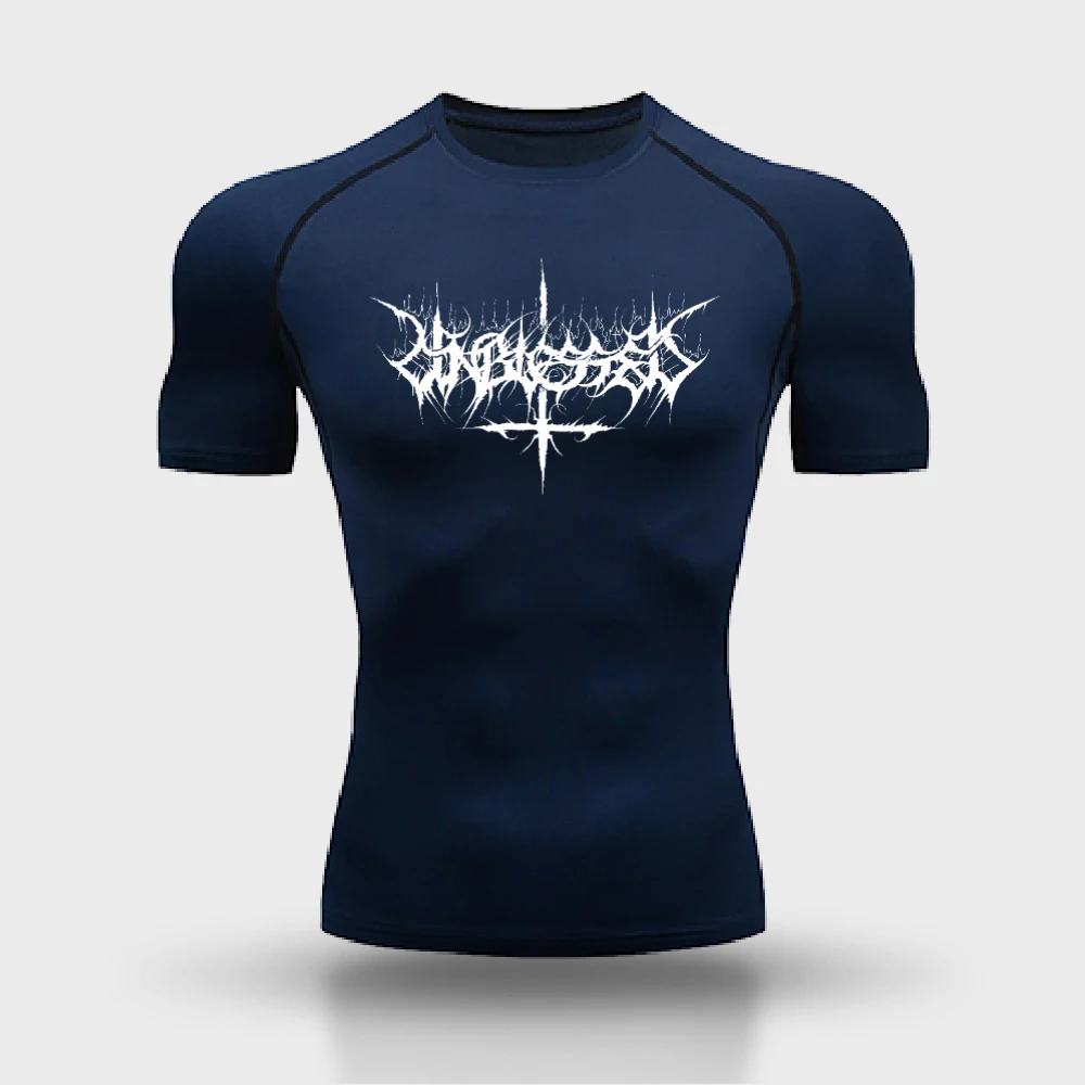 Anime gráfico camisa de compressão esporte secagem rápida camiseta base superior esportes exercício ginásio exercício manga curta treinamento abrangente