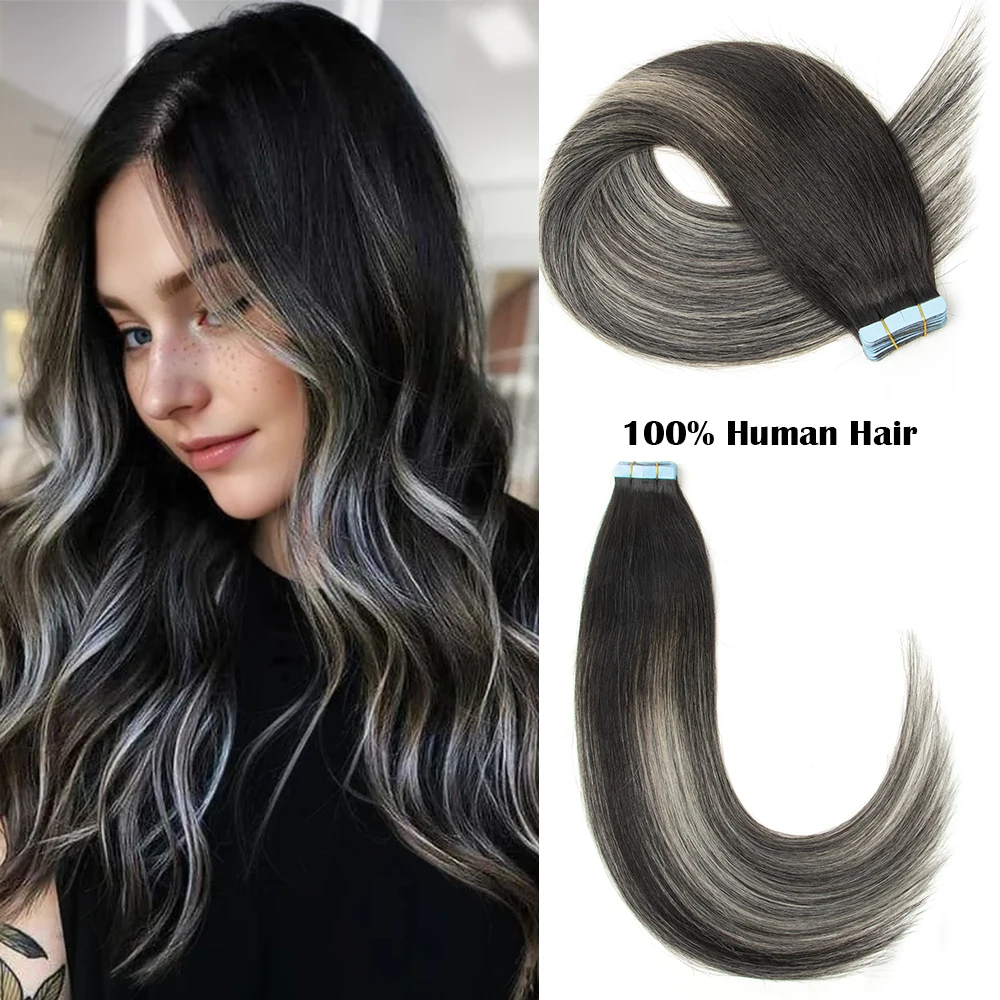 

Tape In Human Hair Extensions Gradient Color Hair Extensions 100% Remy Skin Weft Adhesive Glue On For Salon High Quality