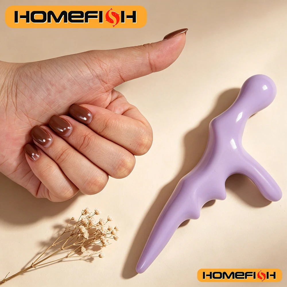 T Acupressure Massager Thumb Finger Press Trigger Point Relief Fatigue Manual Relaxed Whole Body Deep HandHeld Reflexology Tool