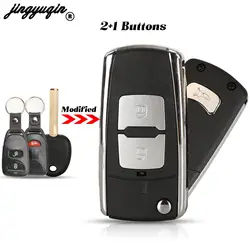 jingyuqin Zmodyfikowany dla Hyundai Accent Santa Fe I30 Veloster Picanto Fit Kia Zdalny kluczyk samochodowy HYN20r Blade 2plus1 Przycisk Fob