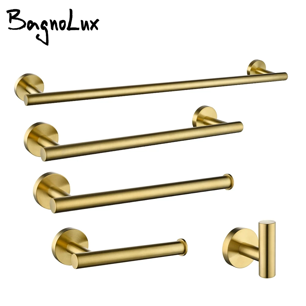 BagnoLux Chrome Stainless Steel Beautiful Wall Hook Toilet Paper Holder Towel Bar Bathroom Accessories