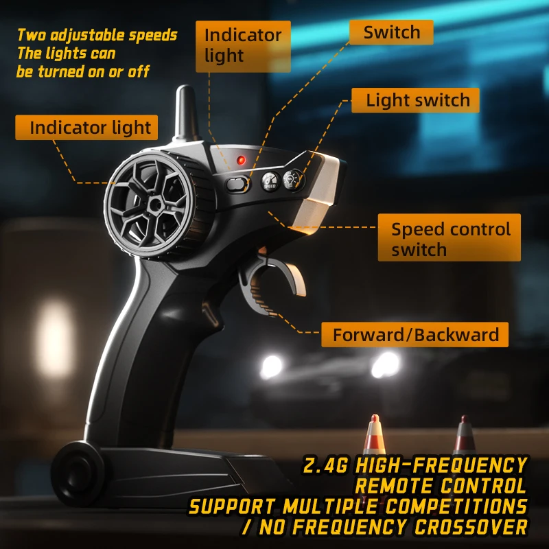 ZWN1/24 RC سيارة 2.4G عالية السرعة الانجراف 4WD سيارة التحكم عن بعد مع مصباح ليد راديو التحكم سباق نموذج الصبي لعبة أفضل Gif