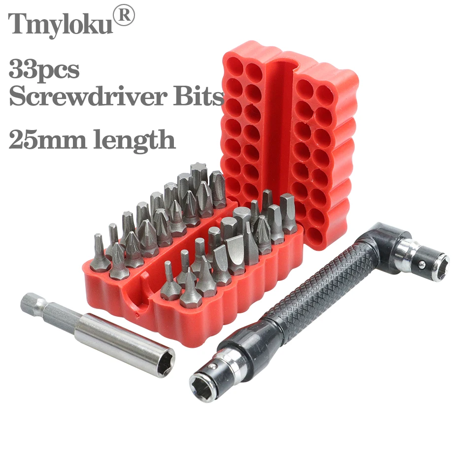 

33pcs Security Bit Set with Magnetic Extension Bit Holder Tamper Star Screwdriver Bits Set Quick Release Bit Holder