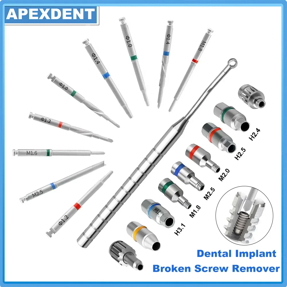 APEXDENT Dental Emergency Screw Remover Claw Dill Driver Internal Perfect Guide Dentistry Implant Restoration Tools