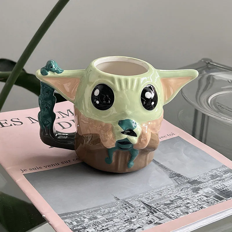 Disney Movie Star Wars Master Yoda Ceramics Action Figure Dolls Mugs Drinking Cup Coffee Cups Milk Cups Gift