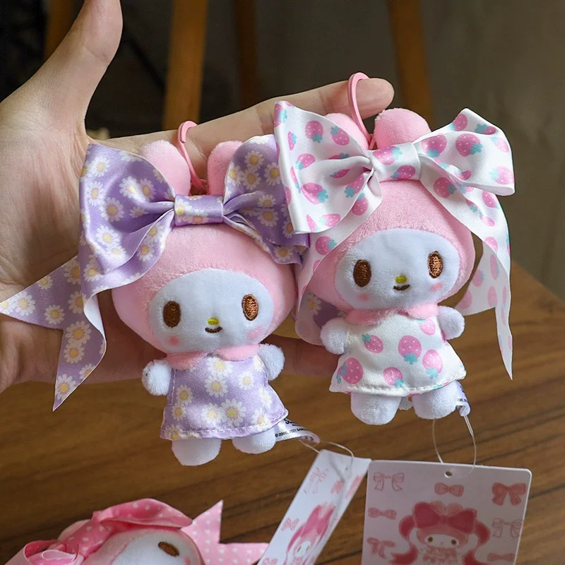 Anime Cartoon Knuffel Hanger Roze Leuke Boog Geanimeerde Randpop Tas Hanger Decoratie Sleutelhanger Meisjesachtig Verjaardagscadeau