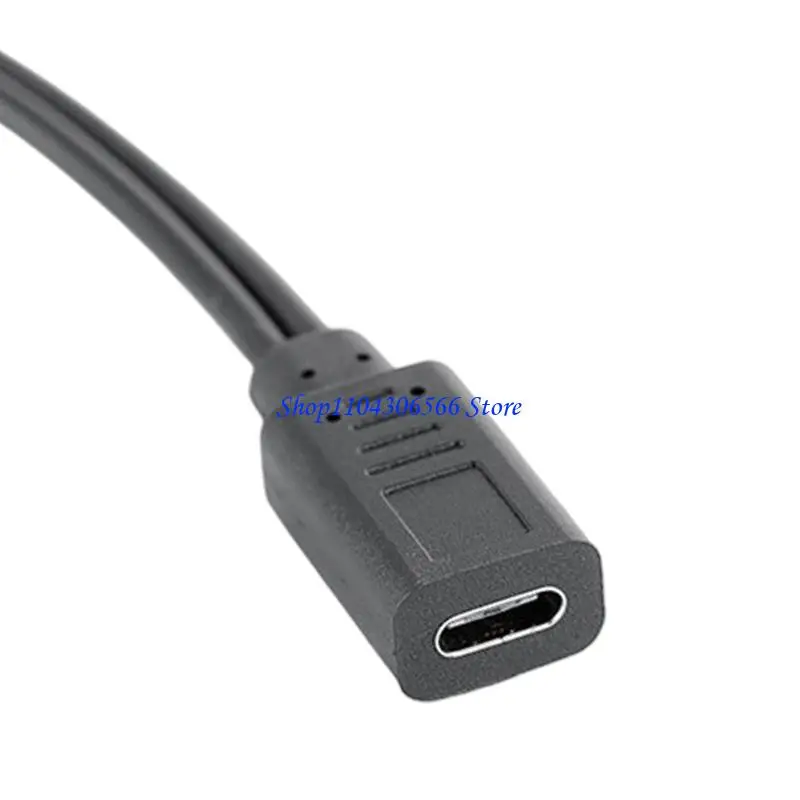 02DD USB C Power Splitter Cable with Separate Control for Two Outputs Extension Cord