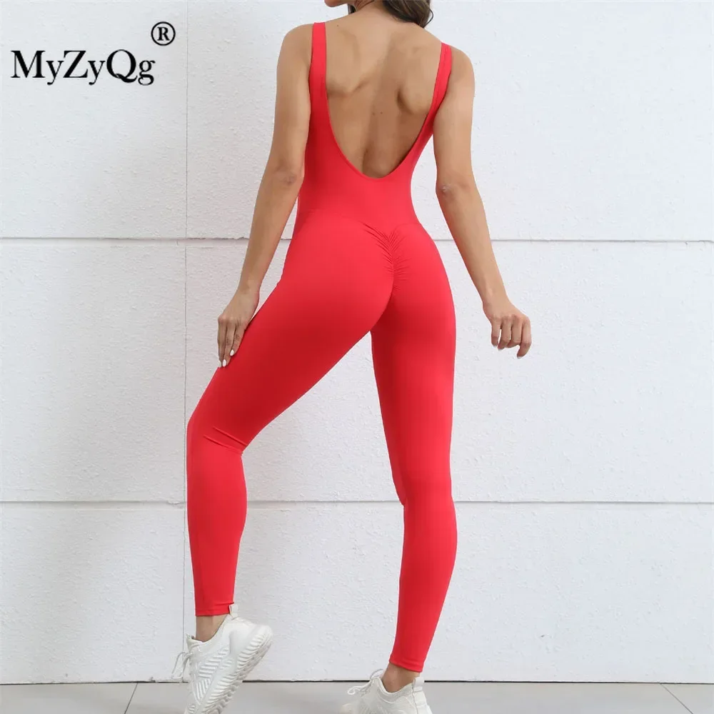 MyZyQg-Combinaison de danse de ballet aérienne pour femme, dos creux, beauté, yoga, haute élasticité, fitness, sport, course à pied, survêtement, salle de sport