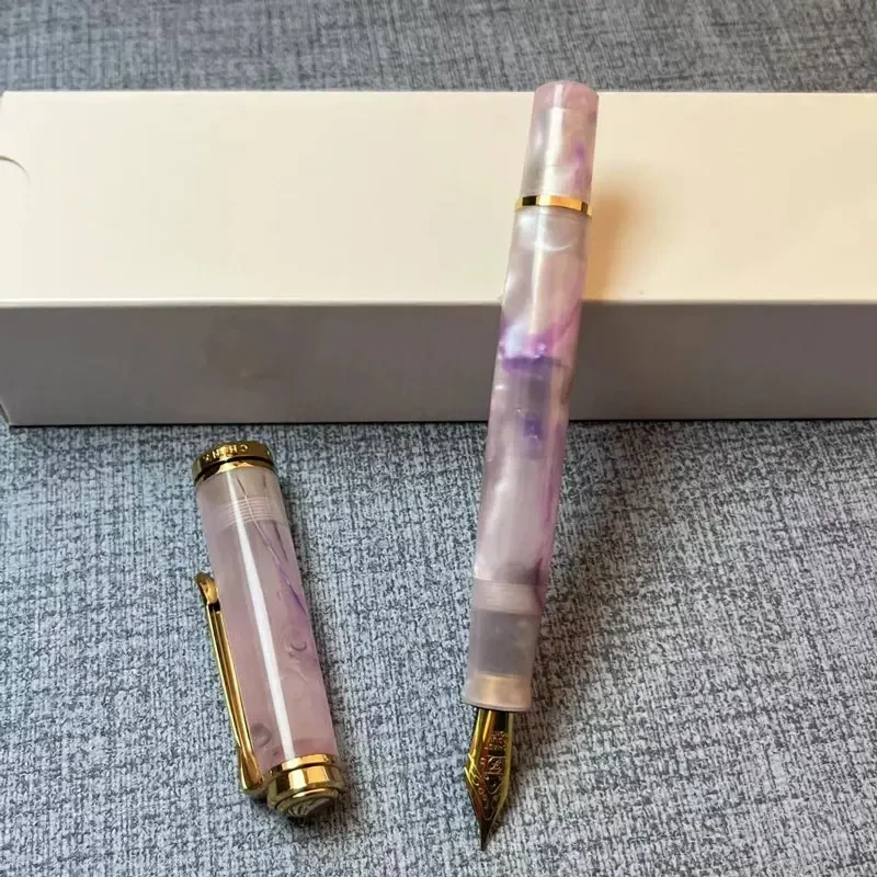 Nowy prezent Admok M800 akrylowe pióro wieczne z tłokiem Schmidta miękka nr 6/35 #   Pióro z tuszem F/M 0,5/0,7 mm Pióra do pisania dla studentów — zdjęcie produktu 4