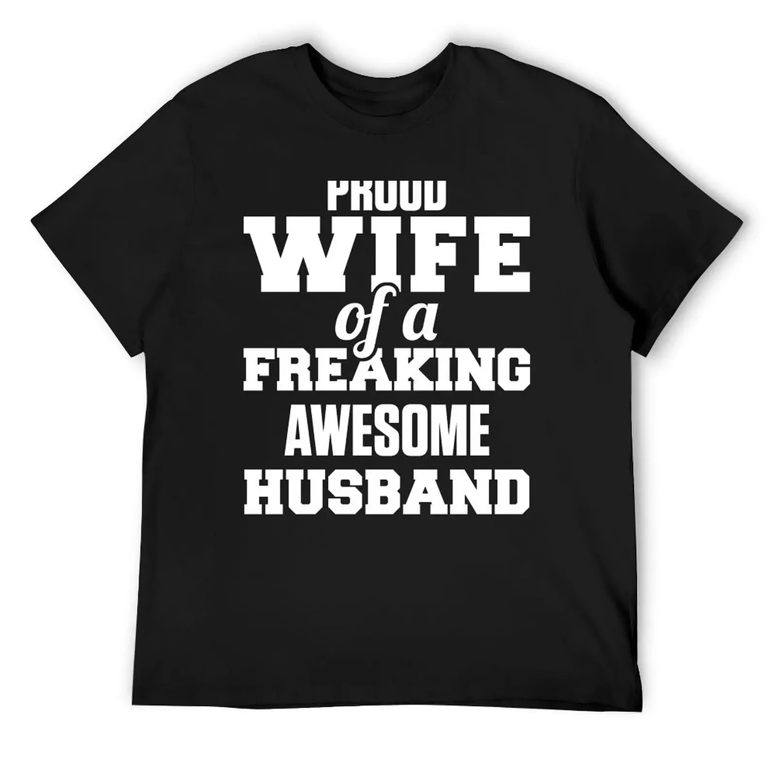 

Proud Wife Of A Freaking Awesome Husband T-Shirt plus sizes oversized blue archive sweat shirts, men