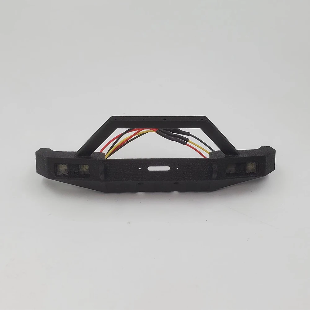 Suitable for Fms 1/18 Fcx18 Lc80 Rc Car Front Bumper with Led Lights, Suitable for Nylon Bumper Upgrade Parts of Fms 1/18 Fcx18 Lc80 Rc