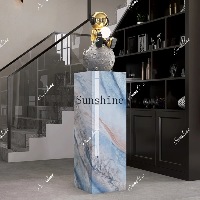 Living room floor-to-ceiling light luxury high-end decorative column marble ornament base  FT