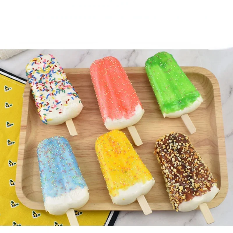 1pc/lot Simulation Ice Cream Fake Handmade Popsicle Model Photography Food Props Small Sweet Shop Decoration Ornaments Supplies