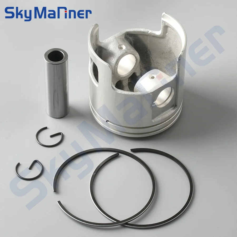 66T-11636-00 Piston Kit +0.5MM For Yamaha Outbaord Motor 2 Stroke 40HP Diameter 80.50MM 66T-11636 66T11636 Boat Engine Parts