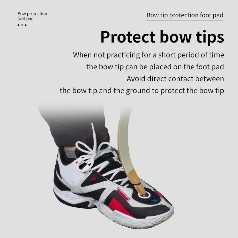 Archery Recurve Bow and Arrow Equipment Longbow Protection Tool Shoes Attached Rest Pad Rubber Bow Tip Protective Pad