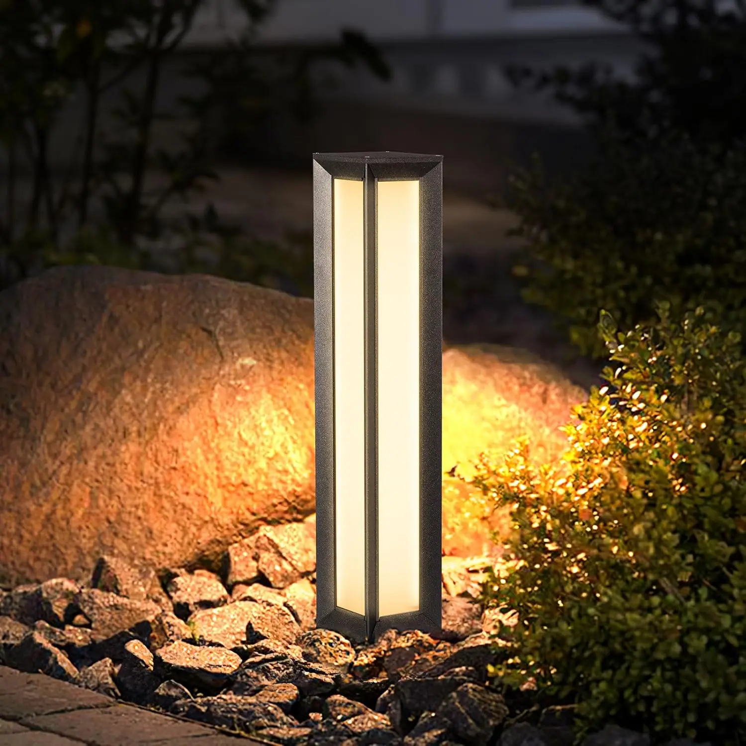 32'' Outdoor Pathway Lights IP54 Waterproof Luxury Aluminum LED Bollard Lighting 13W 120V High Voltage Driveway Light Floor Lamp