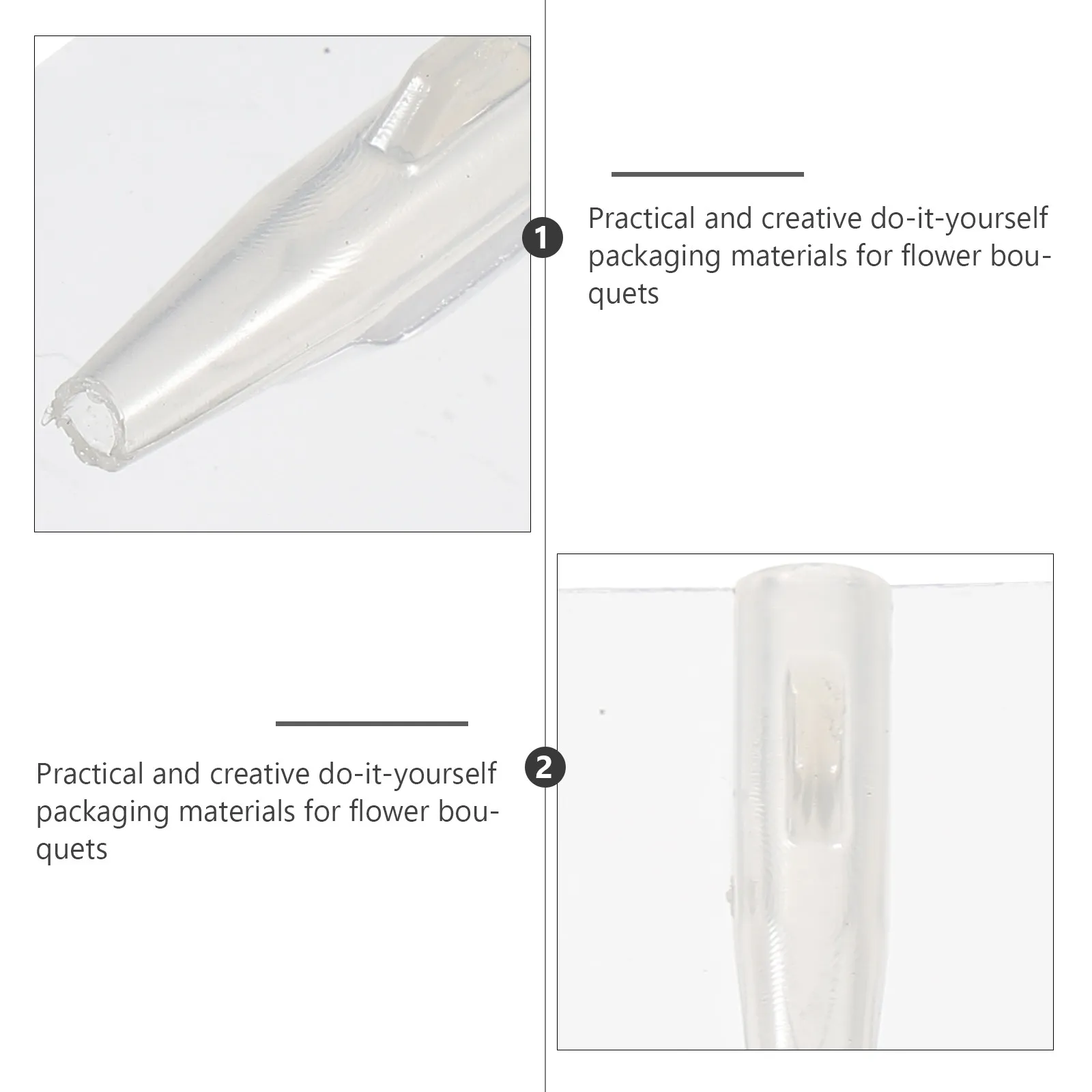 

50Pcs Floral Fixed Adhesive Stickers Transparent Plastic Bouquet DIY Packaging Materials Flower Arrangement Floral Patch