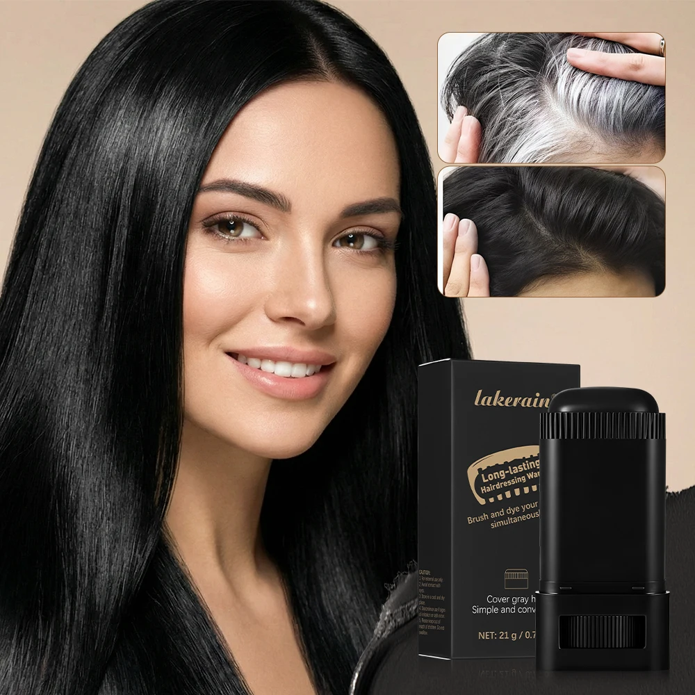 3-Color Quick Touch-Up Hair Stick Beard Color Stick Portable Temporary Quick Coverage Hair Pen Instant Dye Stick Comb